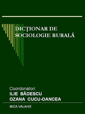 cover image of Dicționar de sociologie rurală